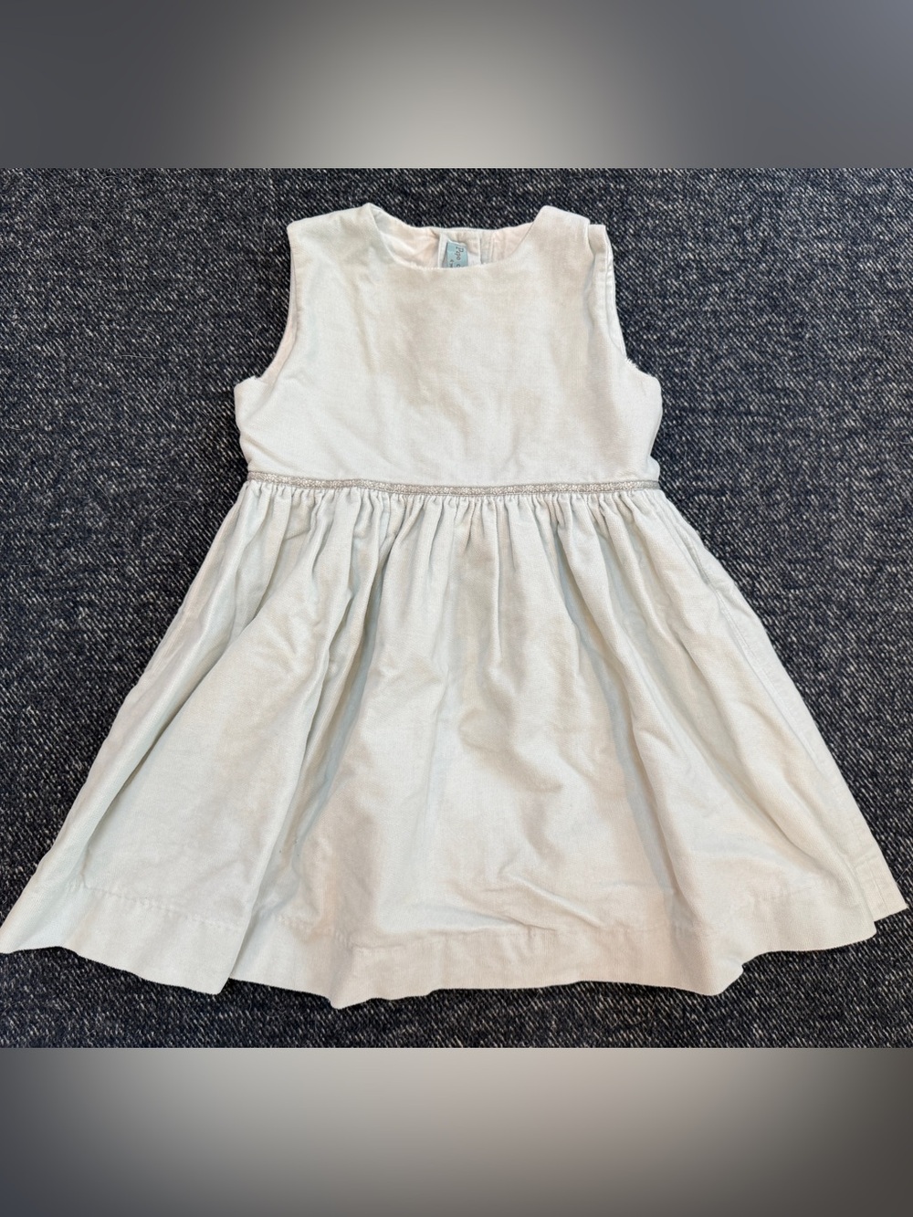 Papo D’Anjo Velvet Dress Light Blue Sleeveless Girl’s Size 4